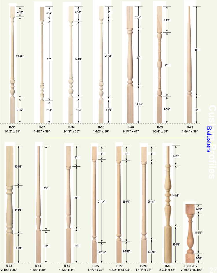 Interior wood parts catalog Custom and Deep Carved